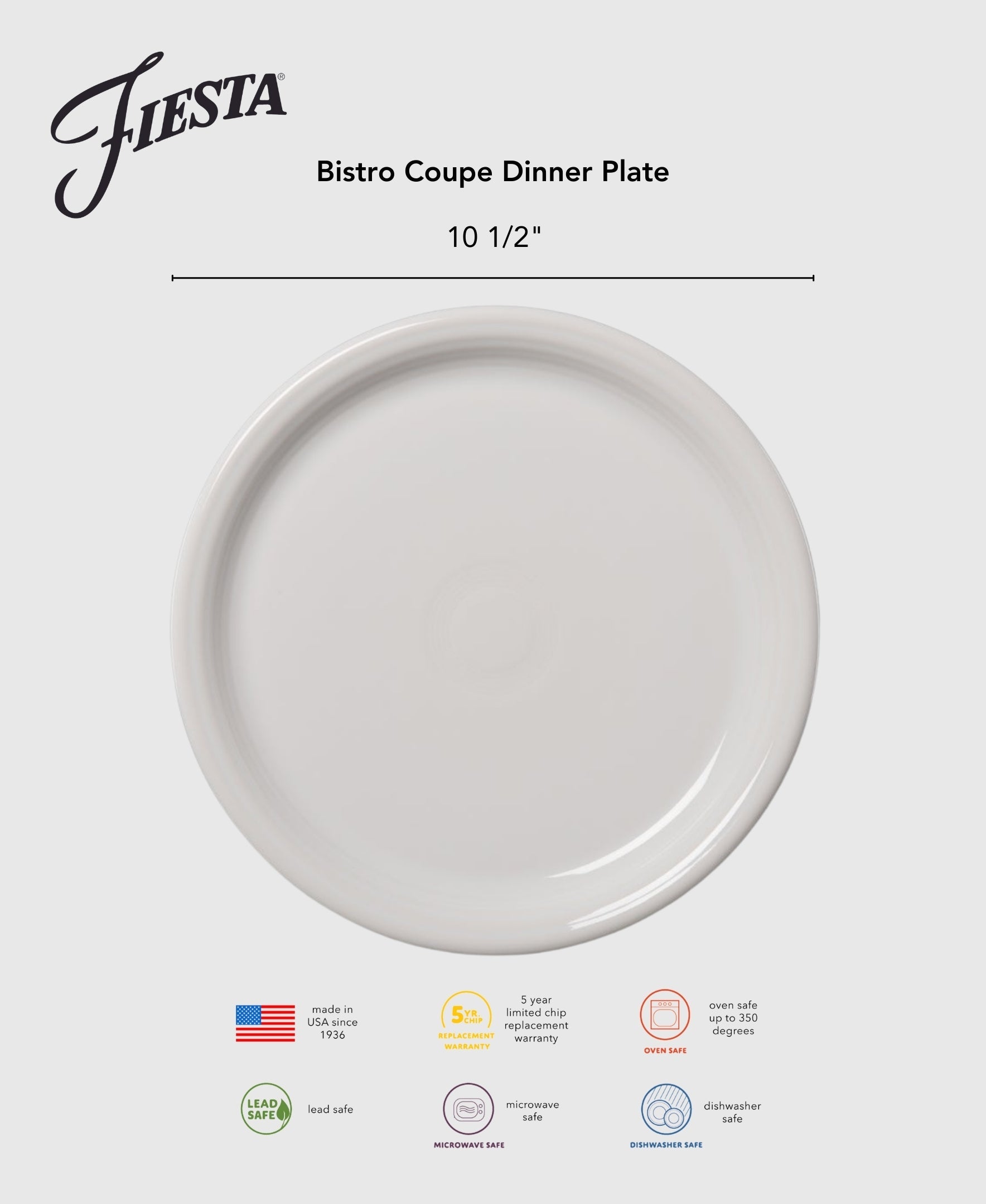 Fiesta Dinnerware - Bistro Coupe 10 1/2 Inch Dinner Plate Foundry - Image 2