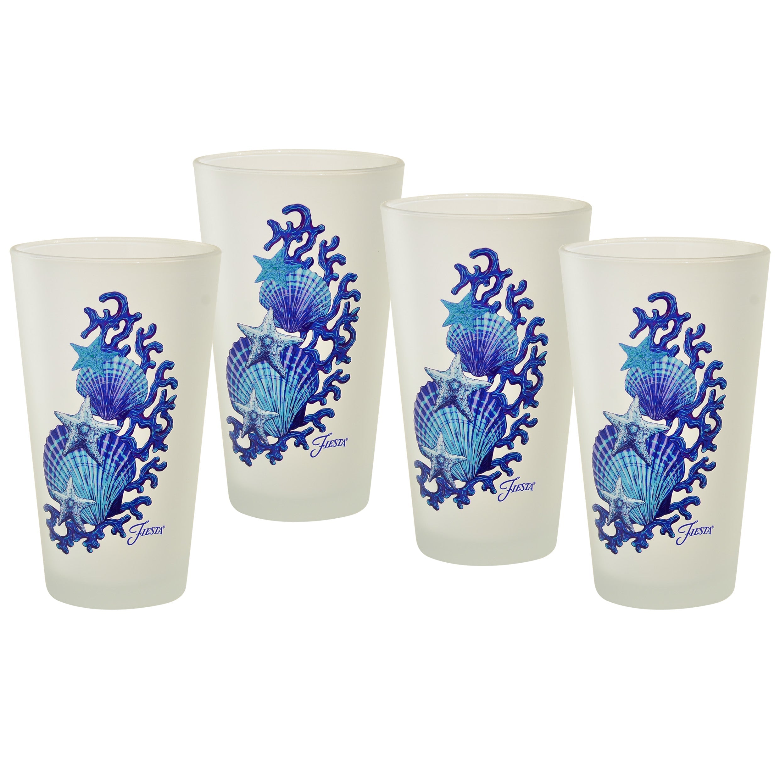 Fiesta Dinnerware - Retired 16 oz. Fiesta® Coastal Frosted Cooler, Set of 4