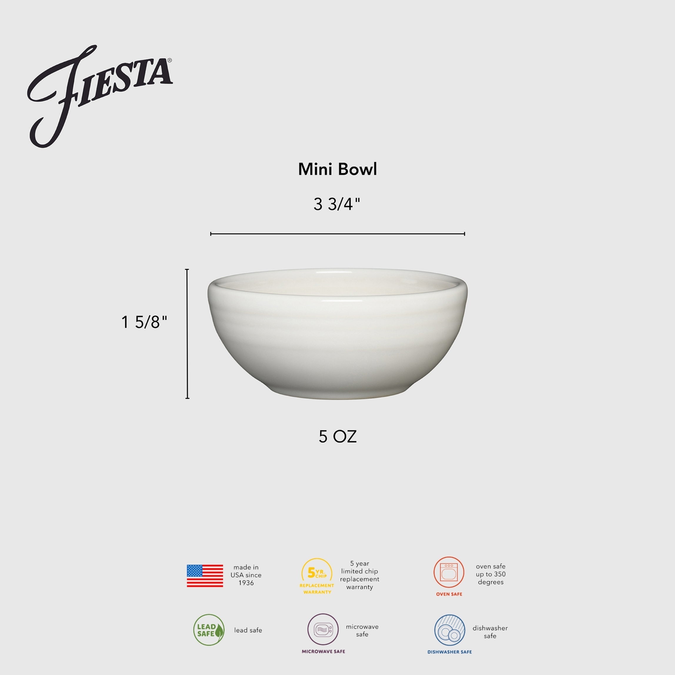 Fiesta Dinnerware - Fiesta 3 3/4 Inch Mini Bowl 5 OZ - Image 6
