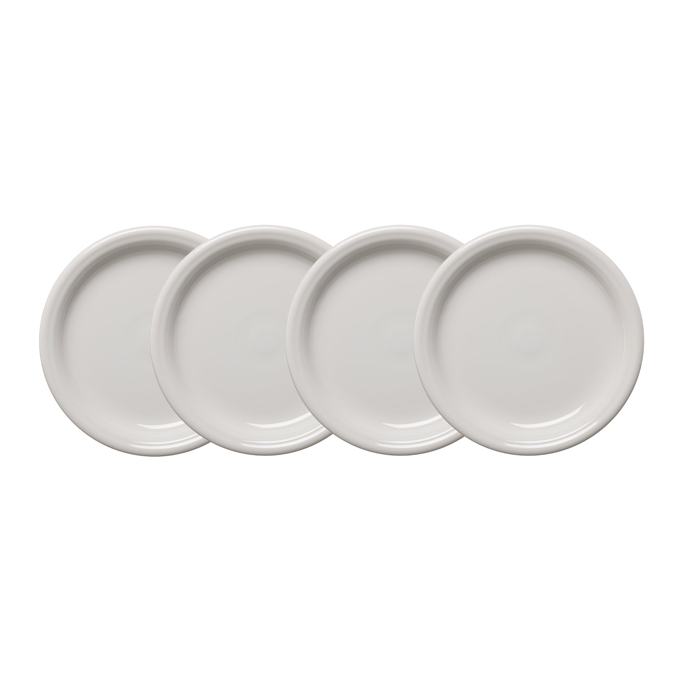 Fiesta Dinnerware - White Bistro Coupe 7 1/4 Inch Salad Plate, Set of 4