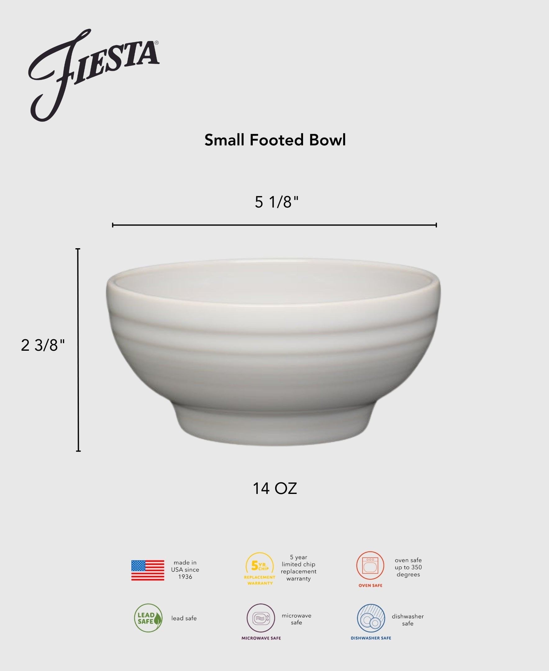 Fiesta Dinnerware - New Retired Small 5 1/8 Inch Footed Bowl 14 OZ - Image 9