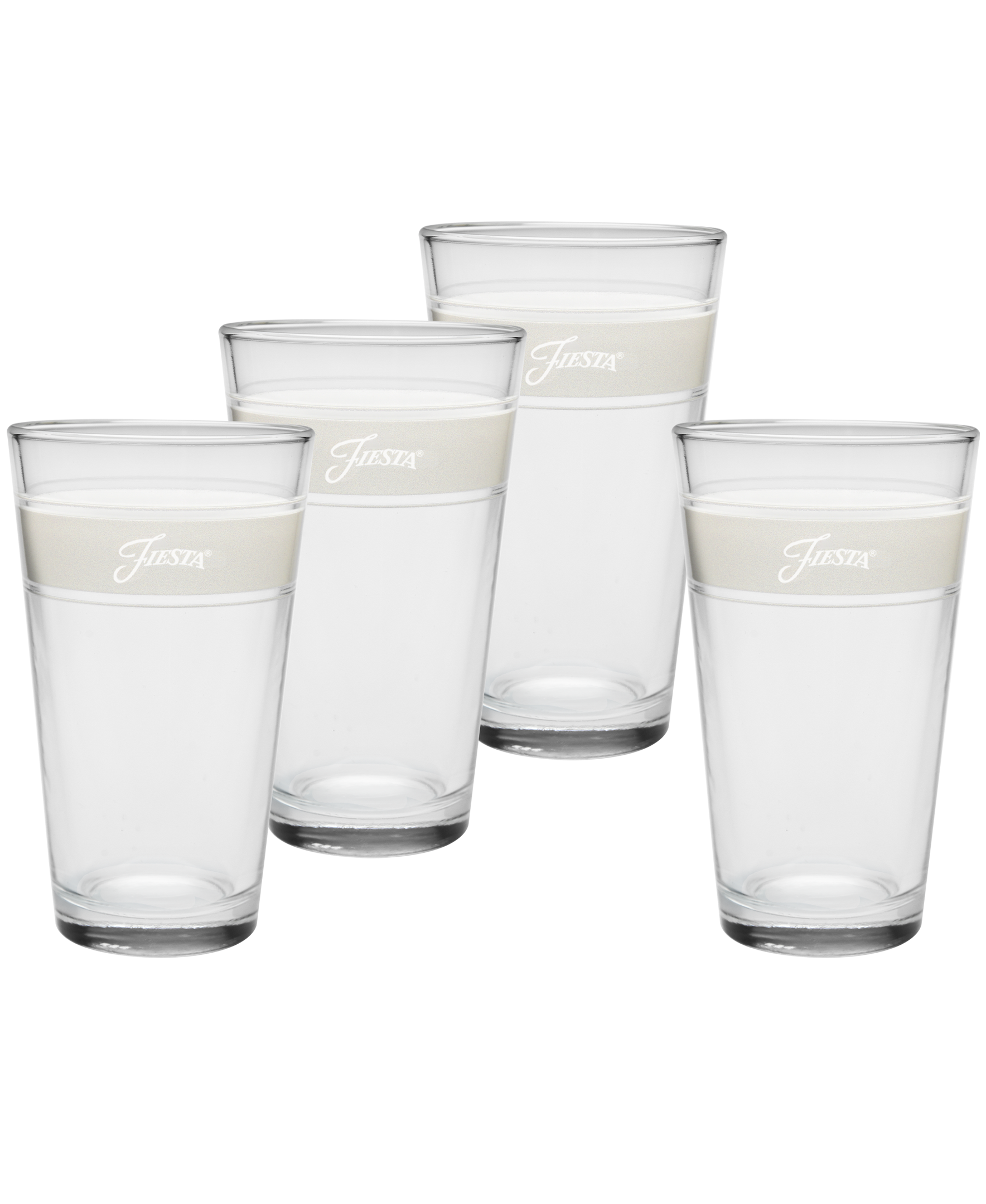 Fiesta Dinnerware - Linen 16 oz. Frame Cooler Glass - Set of 4