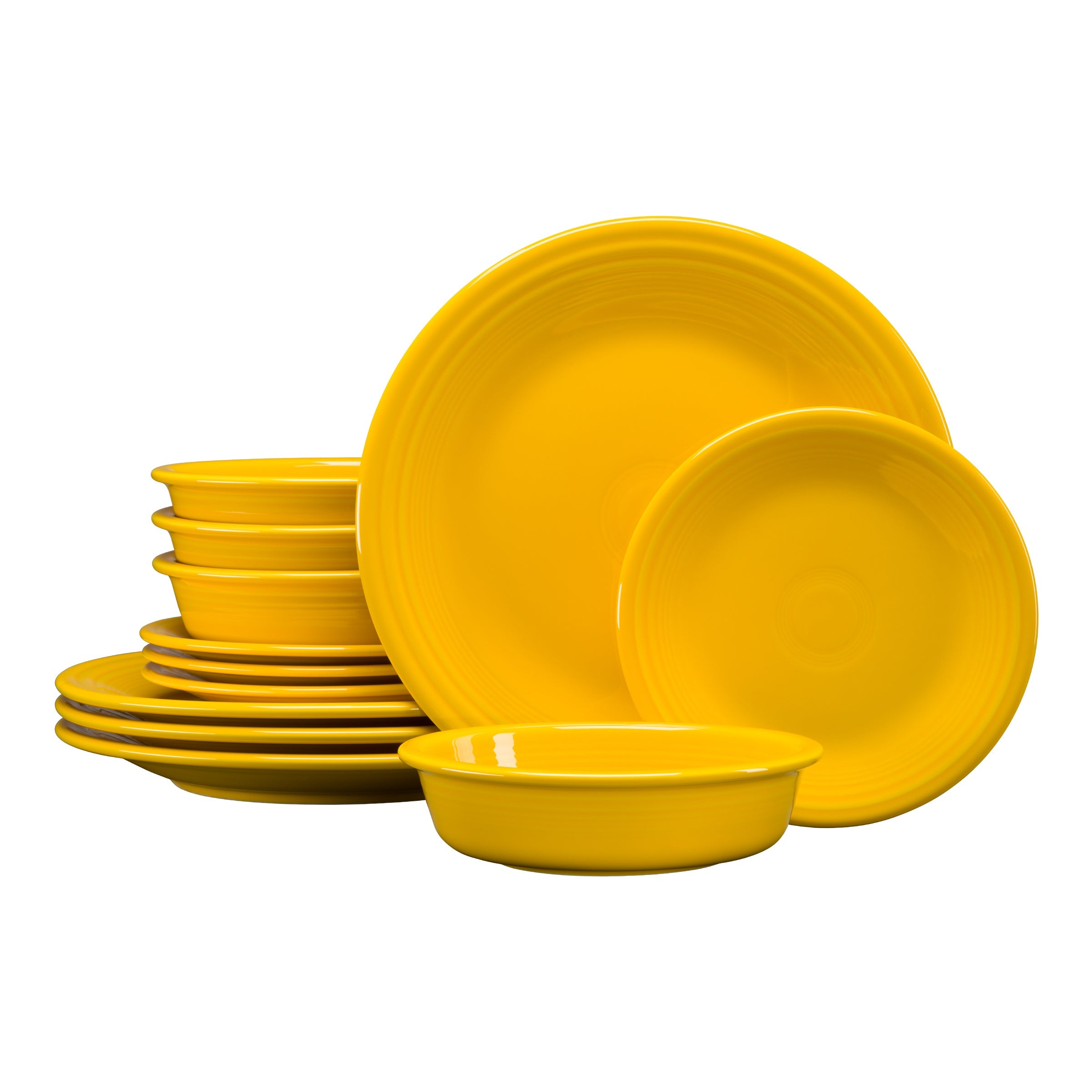 Fiesta Dinnerware - Classic Rim 12-Piece Dinnerware Set, Service for 4 - Image 10