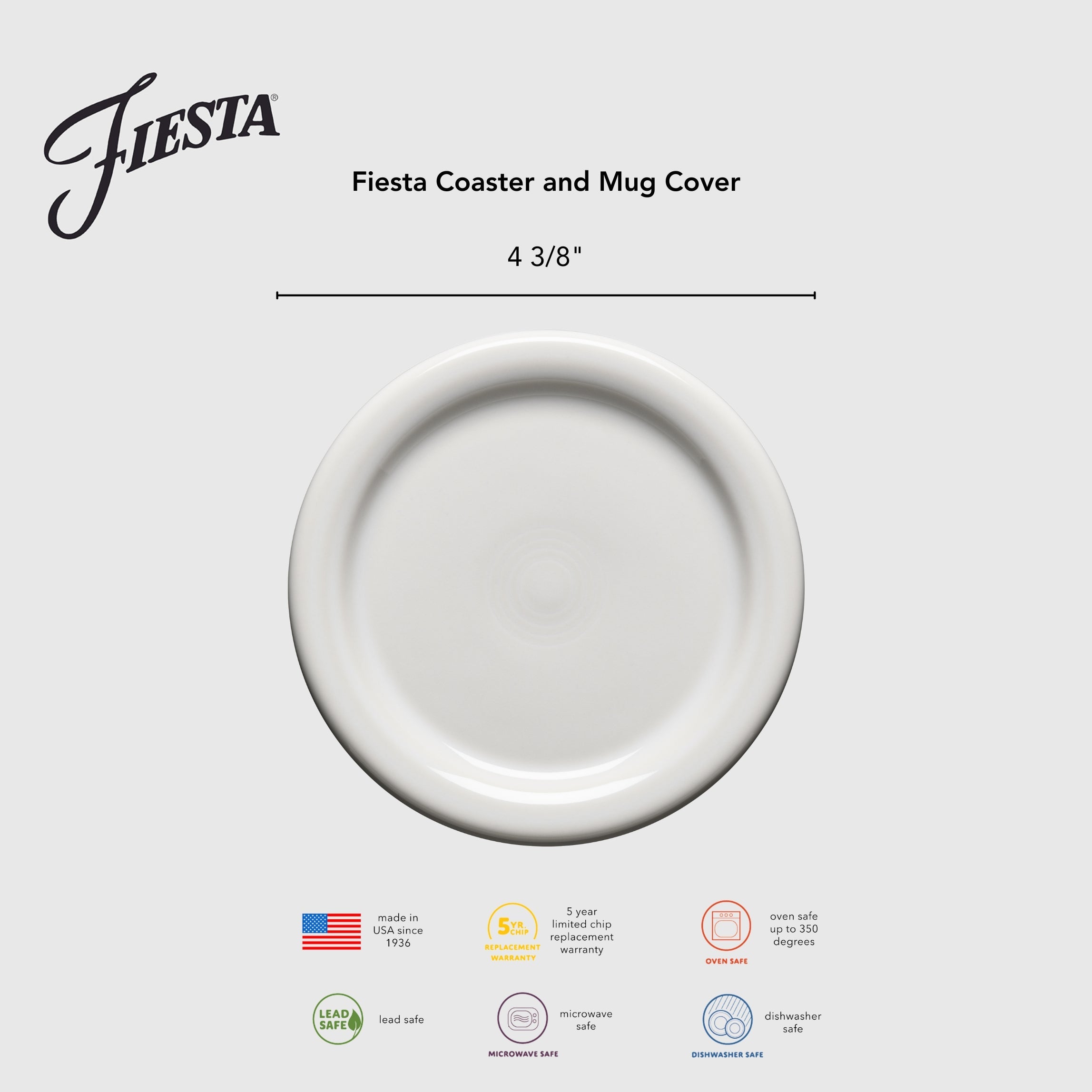 Fiesta Dinnerware - New Retired Fiesta 4 3/8 Inch Coaster and Mug Cover - Image 2