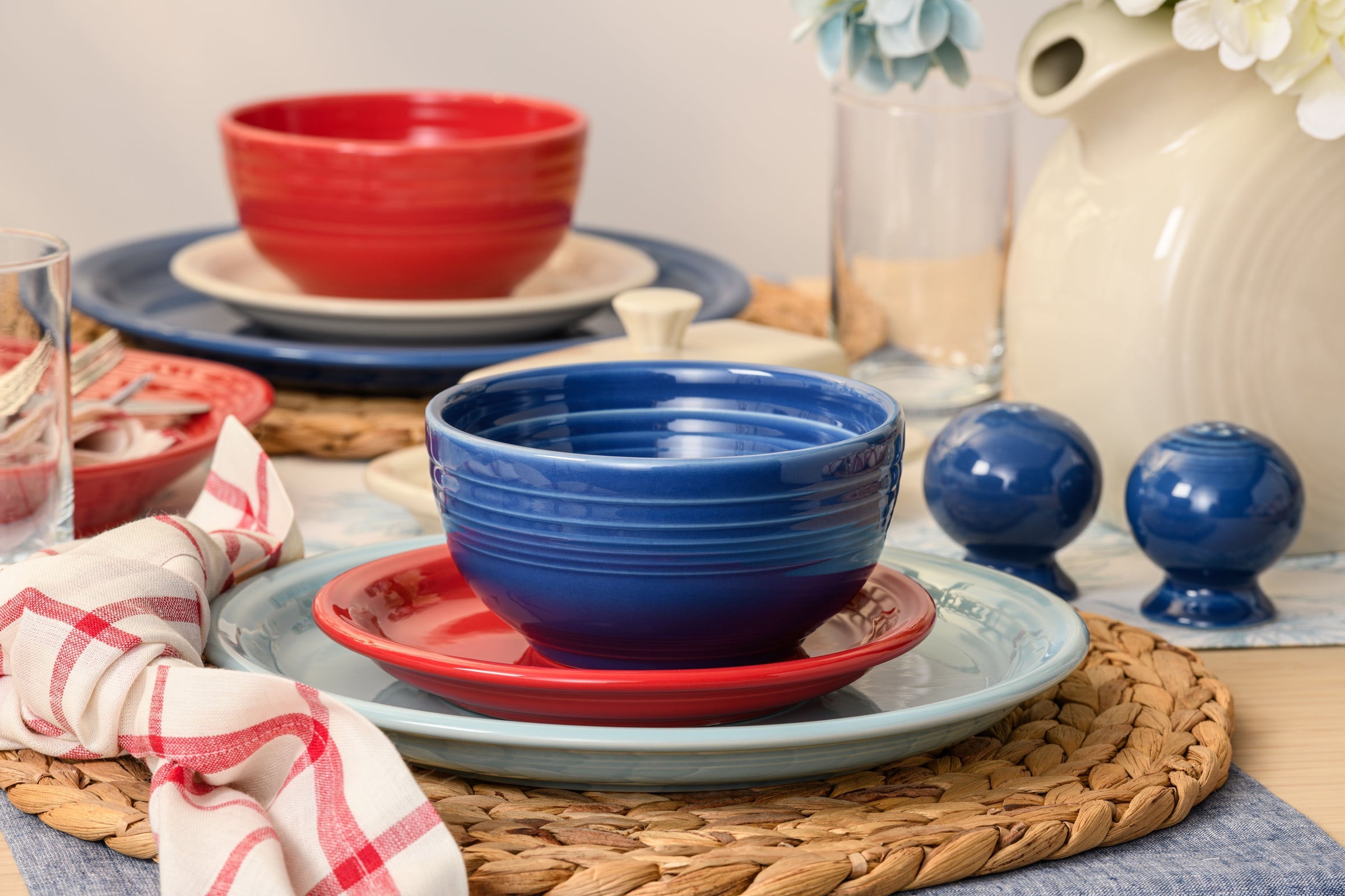 Fiesta Dinnerware - Mixed Americana Bistro Coupe 12-Piece Dinnerware Set, Service for 4 - Image 2