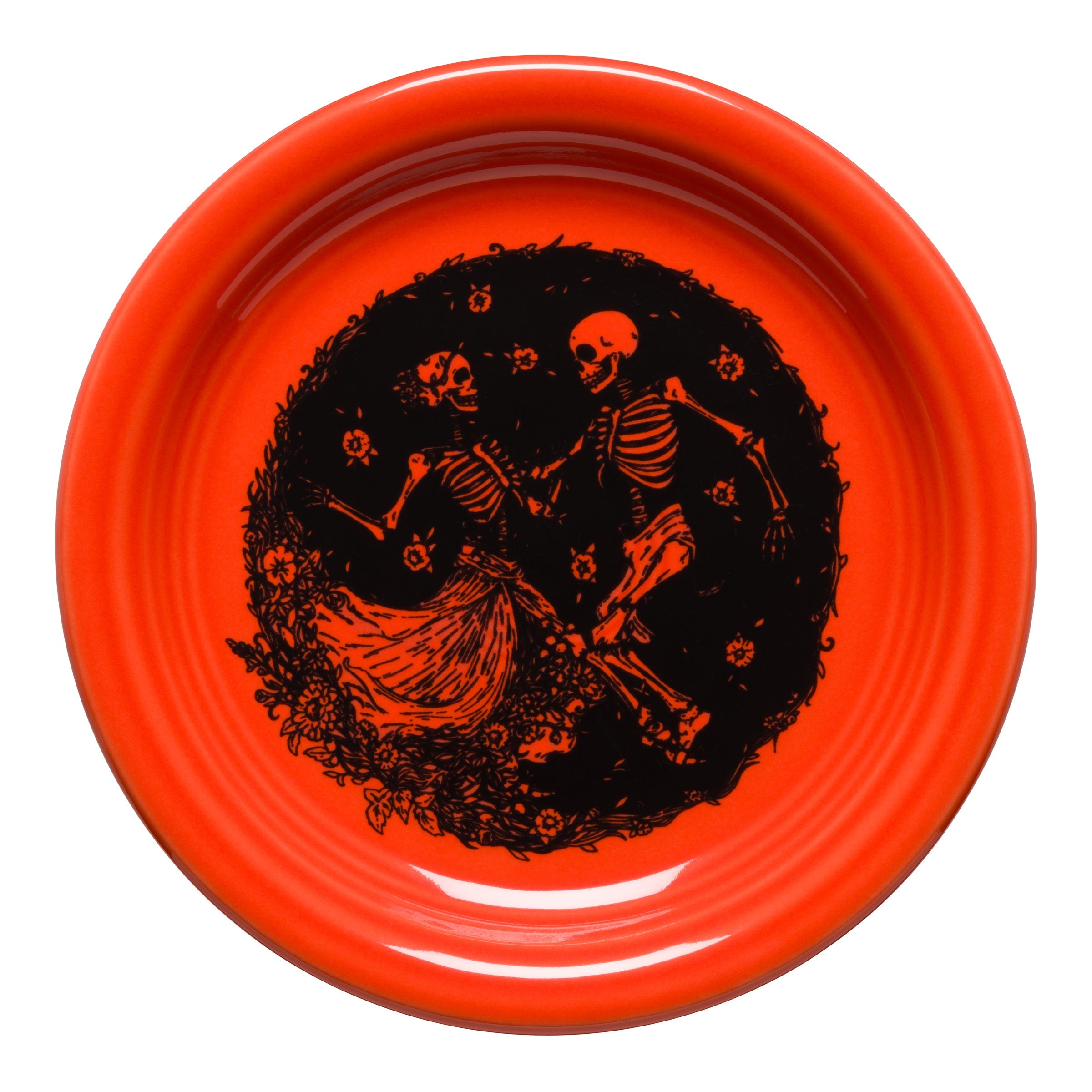 Fiesta Dinnerware - Skeleton Duet Poppy Bistro Coupe 6 1/4 Inch Appetizer Plate - Image 2