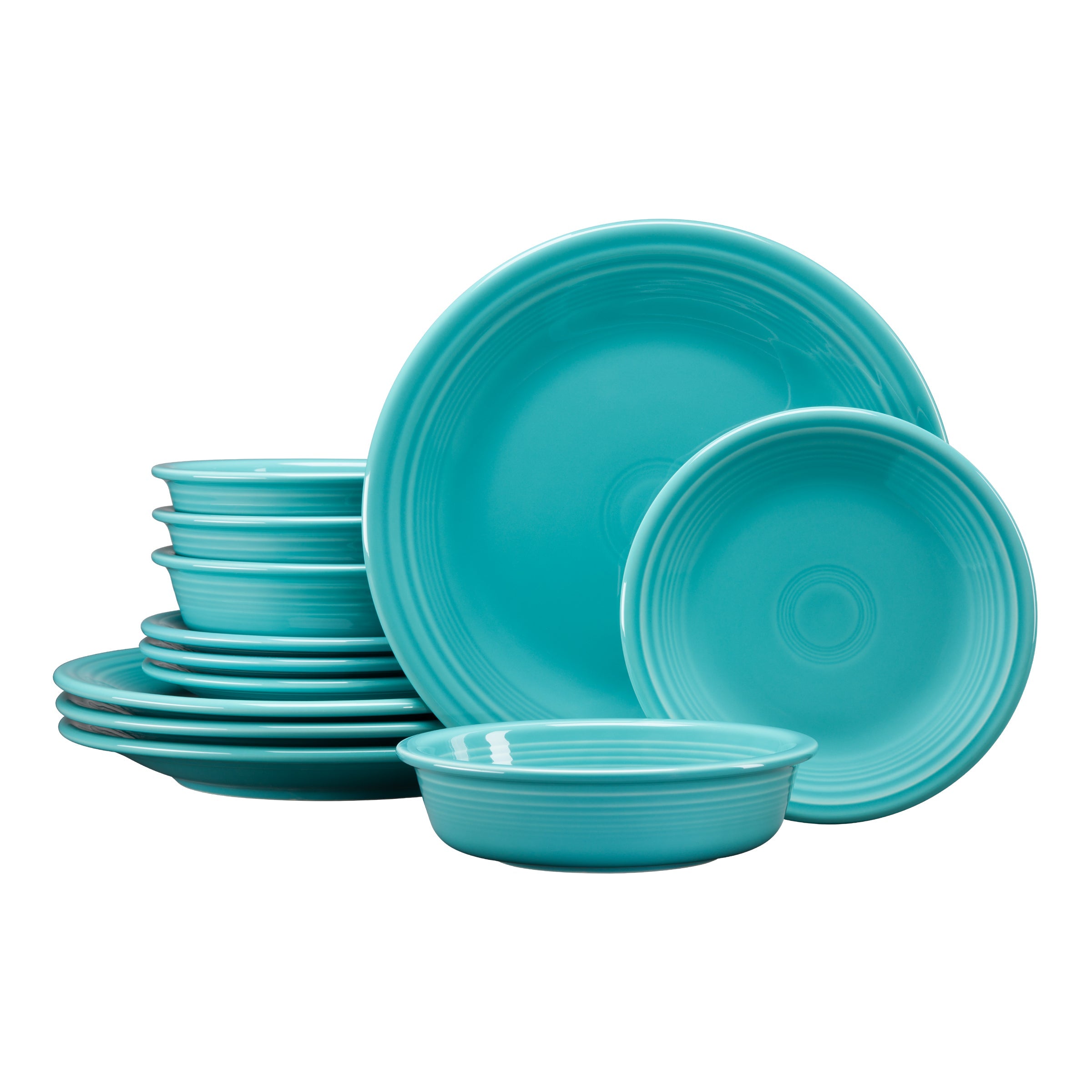 Fiesta Dinnerware - Classic Rim 12-Piece Dinnerware Set, Service for 4 - Image 4