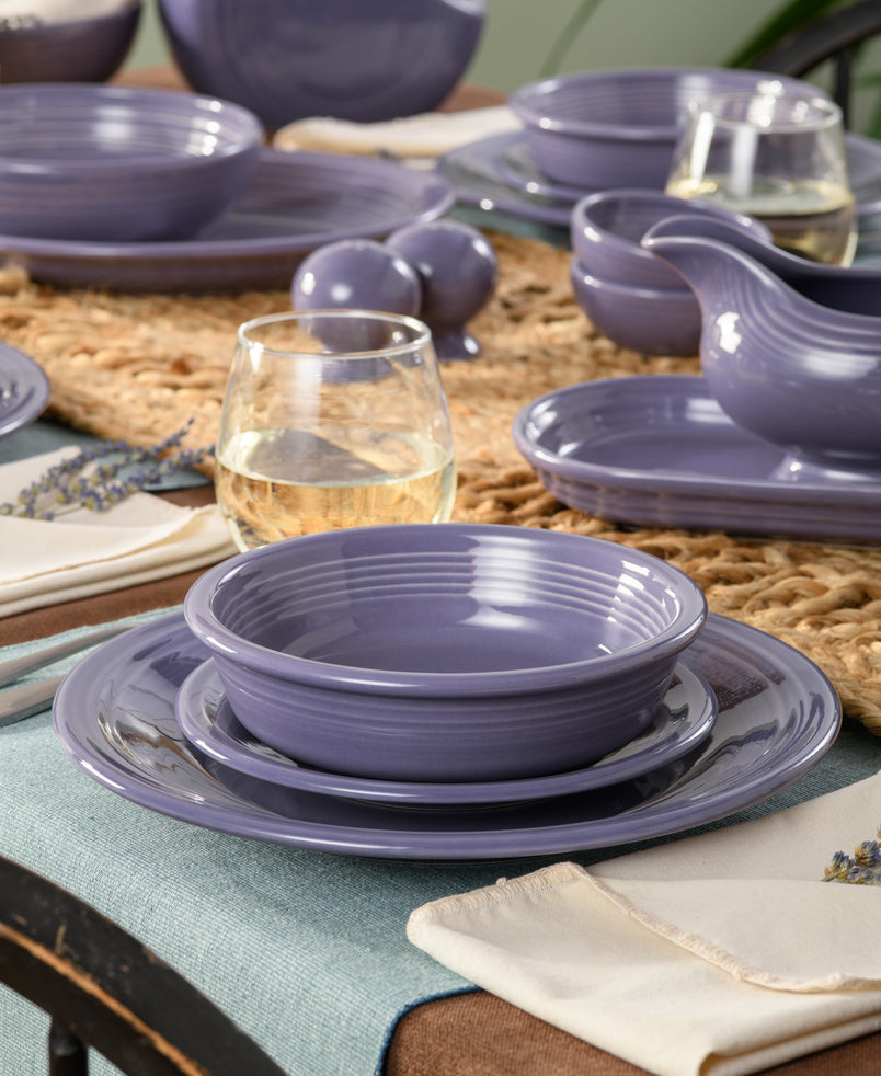 Fiesta Dinnerware - Lavender Classic Rim 3-Piece Place Setting, Service for 1 - Image 3