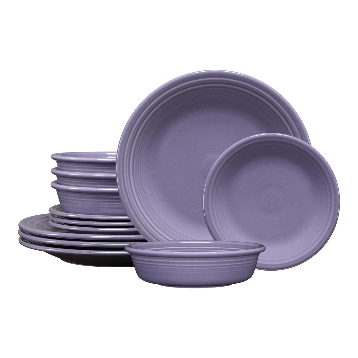 Fiesta Dinnerware - Lavender Classic Rim 12-Piece Dinnerware Set, Service for 4