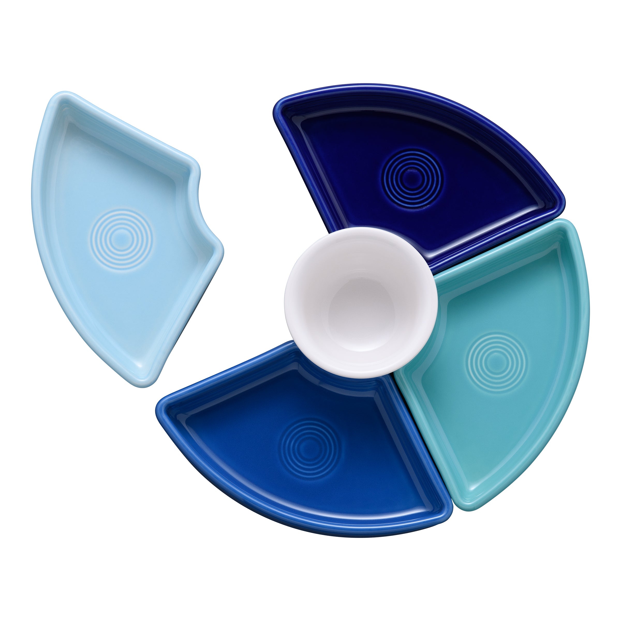 Fiesta Dinnerware - Coastal Blues 5-Piece Mixed Colors Entertaining Set 8 1/5 Inch - Image 2
